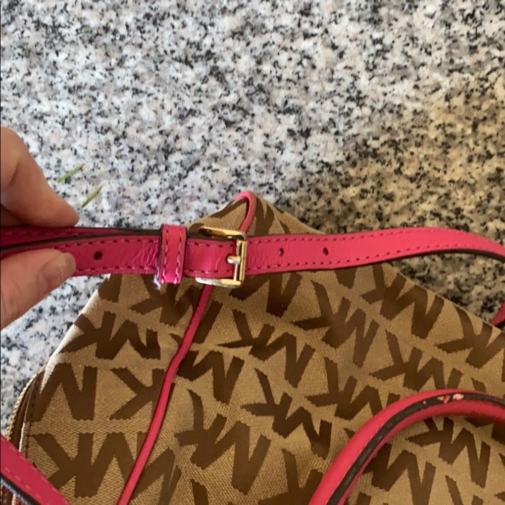 Michael Kors pink, tan and brown purse - Picture 9 of 9